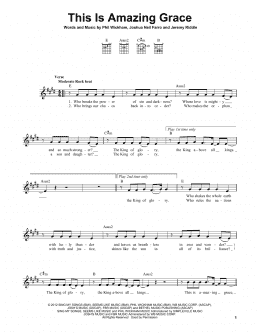 page one of This Is Amazing Grace (Easy Guitar)