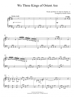 page one of We Three Kings Of Orient Are (Educational Piano)