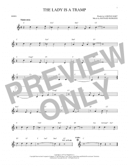 page one of The Lady Is A Tramp (French Horn Solo)