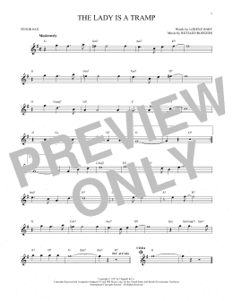 page one of The Lady Is A Tramp (Tenor Sax Solo)