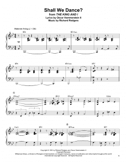 page one of Shall We Dance? (Piano Transcription)