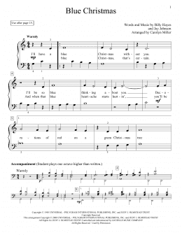 page one of Blue Christmas (Educational Piano)