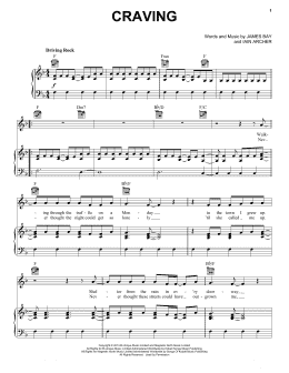 page one of Craving (Piano, Vocal & Guitar Chords (Right-Hand Melody))