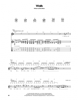 page one of Walk (Guitar Tab)