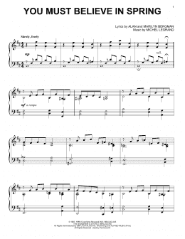 page one of You Must Believe In Spring (Piano Solo)