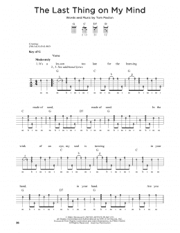 page one of The Last Thing On My Mind (Banjo Tab)