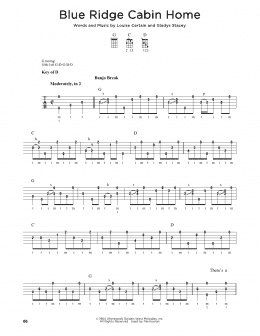 page one of Blue Ridge Cabin Home (Banjo Tab)