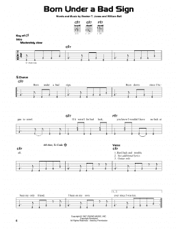 Born Under A Bad Sign (Guitar Lead Sheet) - Print Sheet Music Now