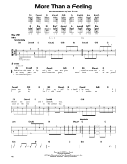 page one of More Than A Feeling (Guitar Cheat Sheet)