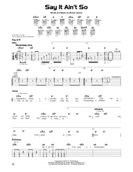 page one of Say It Ain't So (Guitar Cheat Sheet)