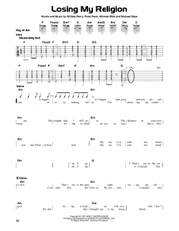 page one of Losing My Religion (Guitar Cheat Sheet)