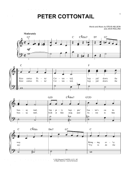 page one of Peter Cottontail (Easy Piano)