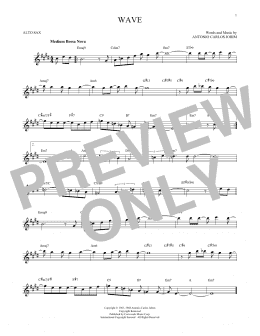 page one of Wave (Alto Sax Solo)