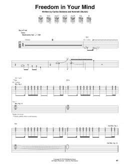 page one of Freedom In Your Mind (Guitar Rhythm Tab)