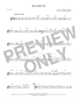 page one of Bluesette (Alto Sax Solo)