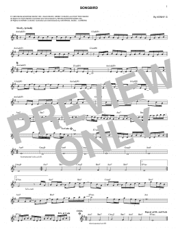 page one of Songbird (Lead Sheet / Fake Book)