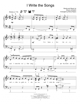 page one of I Write The Songs (Educational Piano)