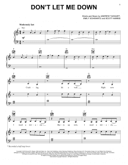 page one of Don't Let Me Down (Piano, Vocal & Guitar Chords (Right-Hand Melody))