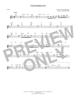 page one of Yesterdays (Flute Solo)