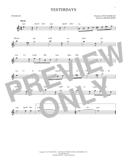 page one of Yesterdays (Tenor Sax Solo)