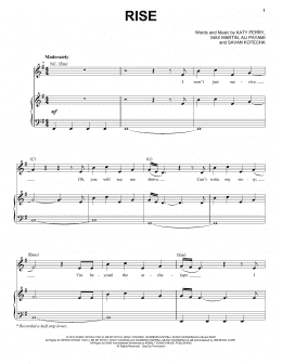 page one of Rise (Piano, Vocal & Guitar Chords (Right-Hand Melody))