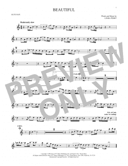 page one of Beautiful (Alto Sax Solo)