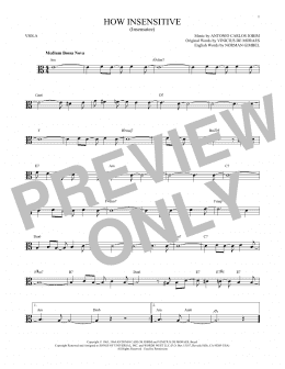 page one of How Insensitive (Insensatez) (Viola Solo)