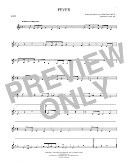 page one of Fever (French Horn Solo)