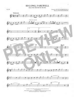 page one of So Long, Farewell (Flute Solo)