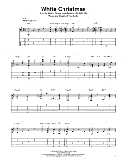 page one of White Christmas (Solo Guitar)