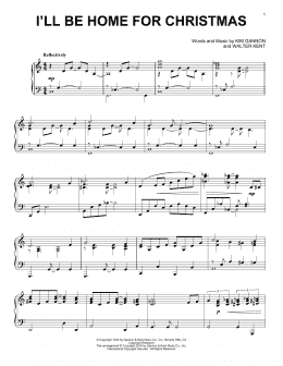 page one of I'll Be Home For Christmas (Piano Solo)