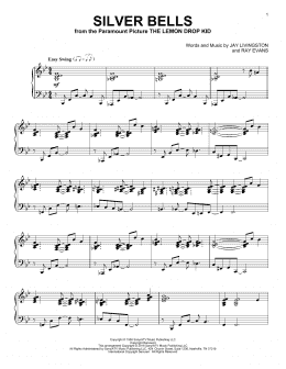 page one of Silver Bells (Piano Solo)