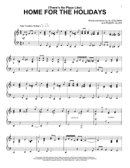 page one of (There's No Place Like) Home For The Holidays (Piano Solo)