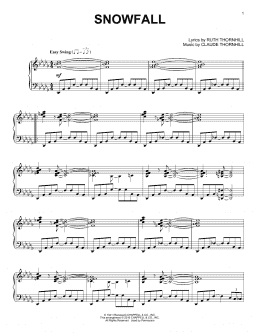 page one of Snowfall (Piano Solo)