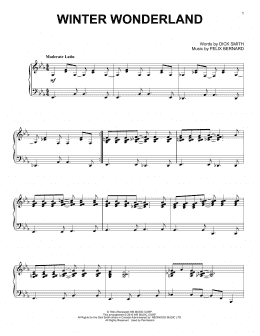 page one of Winter Wonderland (Piano Solo)