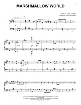 page one of A Marshmallow World (Piano Solo)