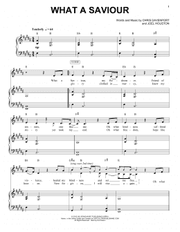 page one of What A Saviour (Piano & Vocal)
