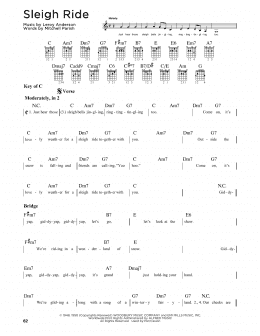 page one of Sleigh Ride (Guitar Cheat Sheet)