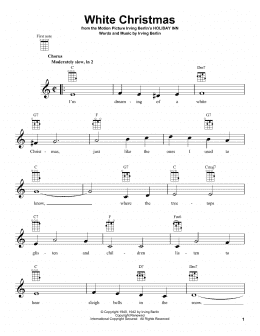 page one of White Christmas (Ukulele)