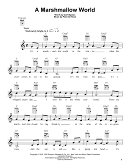 page one of A Marshmallow World (Ukulele)