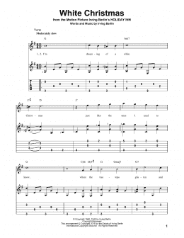 page one of White Christmas (Solo Guitar)