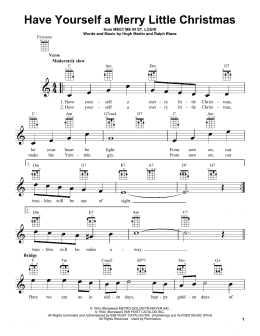 page one of Have Yourself A Merry Little Christmas (Ukulele)