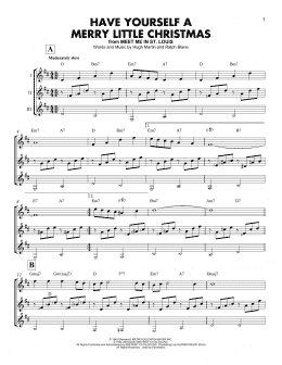 page one of Have Yourself A Merry Little Christmas (Guitar Ensemble)