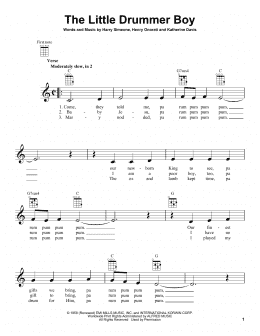 page one of The Little Drummer Boy (Ukulele)