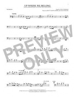 page one of Up Where We Belong (Trombone Solo)