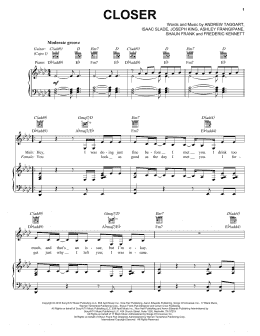 page one of Closer (Piano, Vocal & Guitar Chords (Right-Hand Melody))