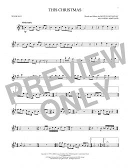 page one of This Christmas (Tenor Sax Solo)