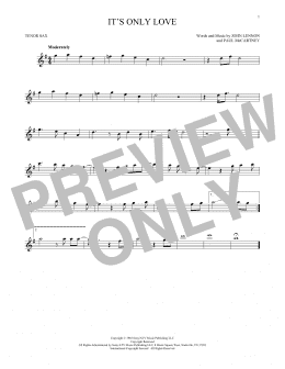 page one of It's Only Love (Tenor Sax Solo)