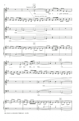 page one of Oh, Had I A Golden Thread (SATB Choir)
