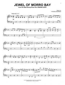 page one of Jewel Of Morro Bay (from Finding Dory) (Piano Solo)